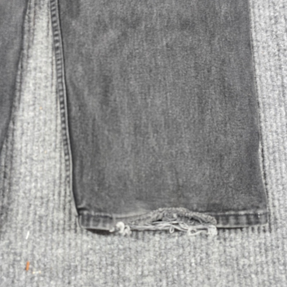 VTG Y2K Tommy Hilfiger Tommy Jeans Men 36x30 Gray Baggy Dark Wash Flag Patch - Picture 6 of 13